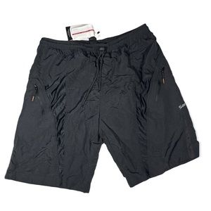 Santic Men’s Padded Cycling Shorts Loose Fit, Black Racing, Marathon, Bike Sport
